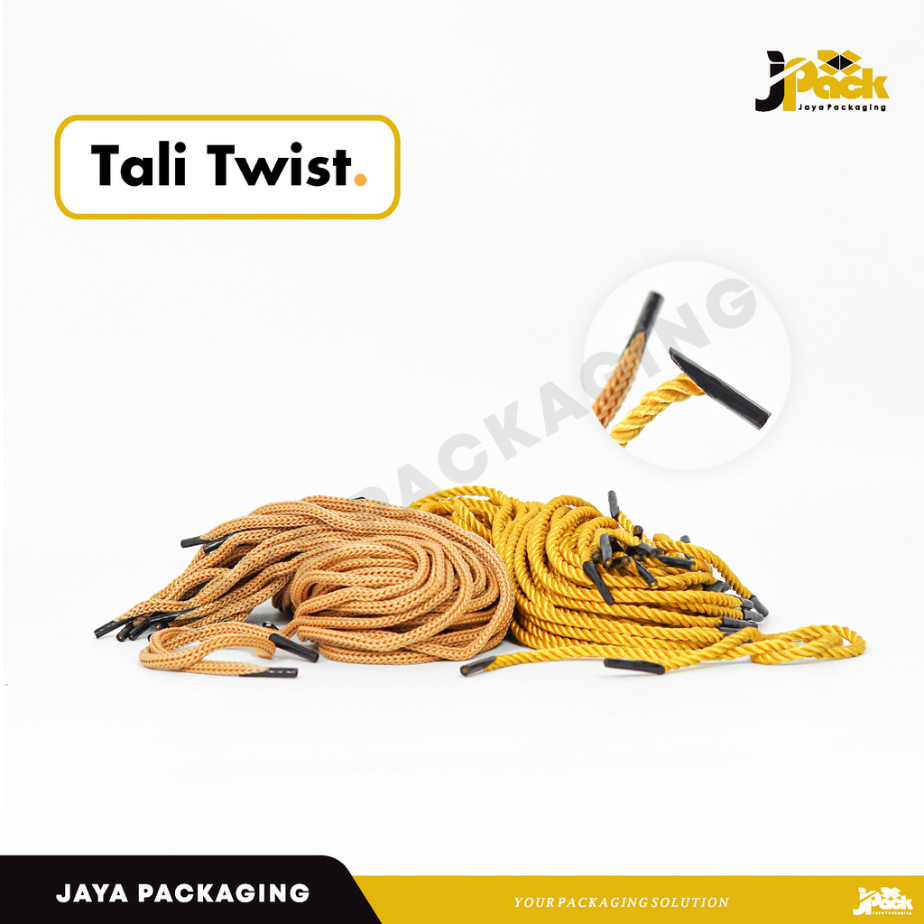 

TALI TWIST PAPERBAG DIAMETER 4/5mm - Talikur/tali/kraft/talipaperbag/paperbag/taligold/panjang44/panjang30