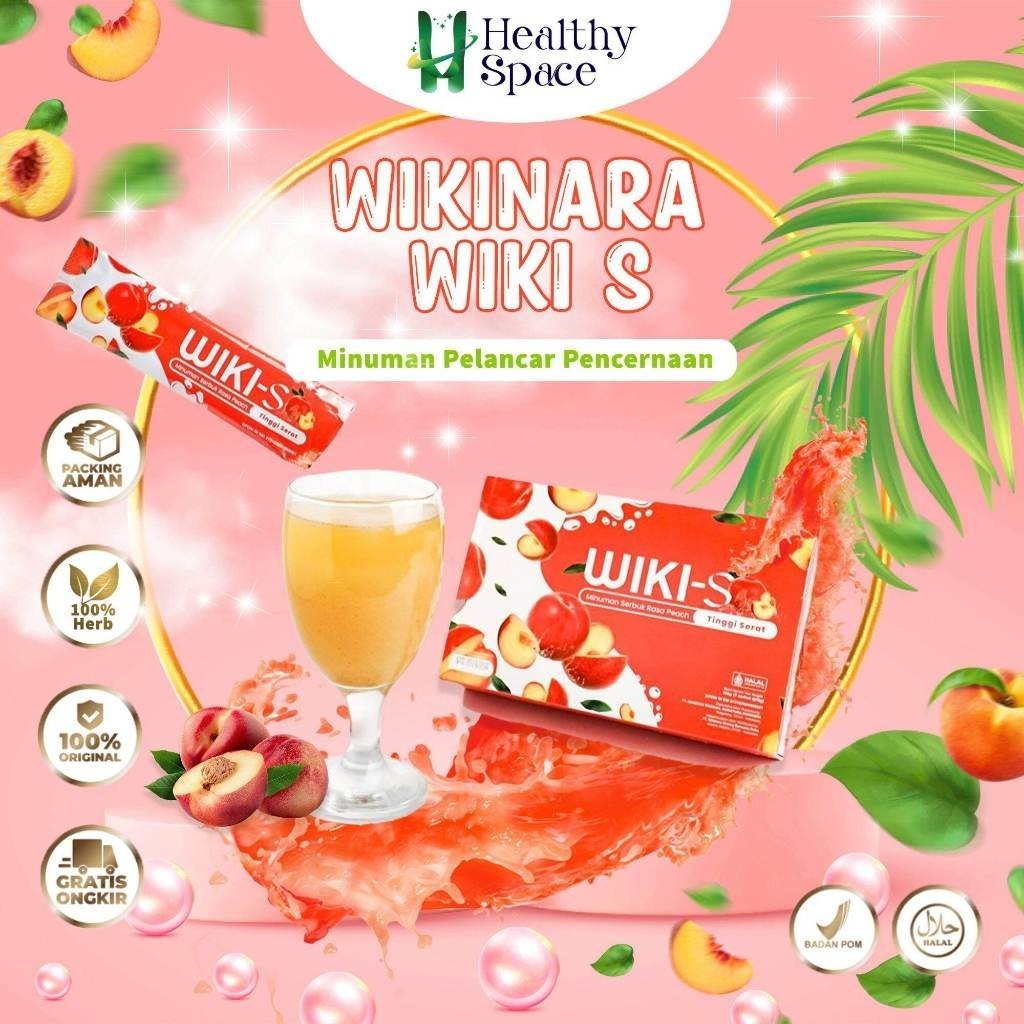 

WIKINARA WIKI-S MINUMAN SERBUK RASA PEACH 1 BOX ISI 7 SACHET ORIGINAL WIKINARA