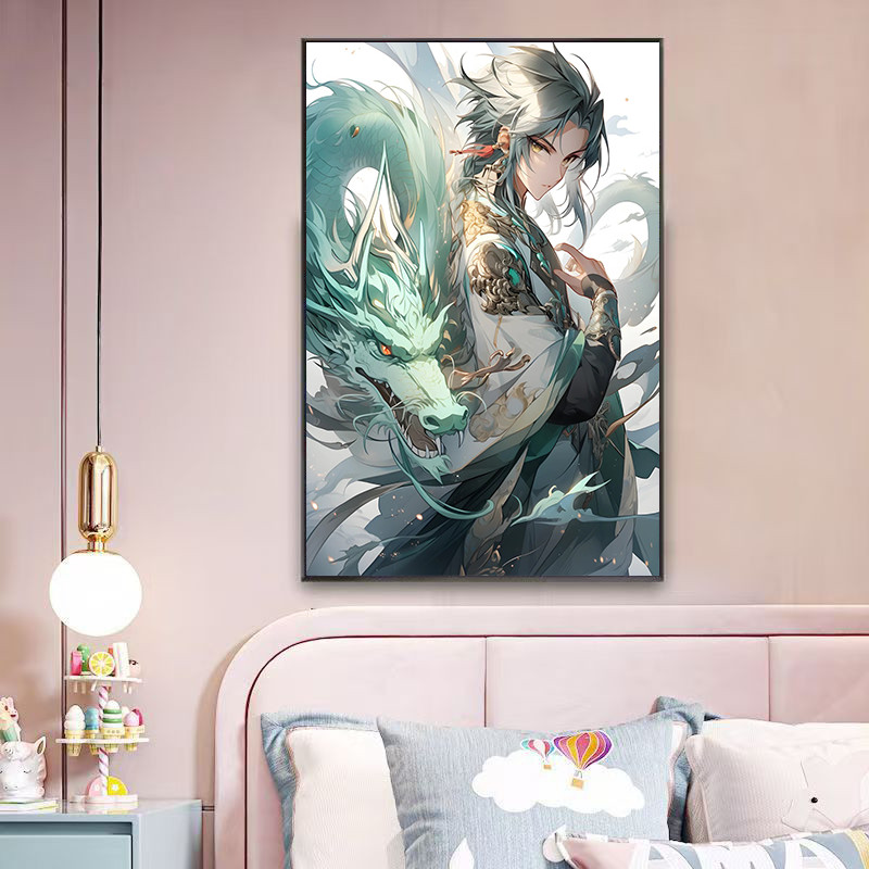 Wall Sticker Anime 2D Genshin Impact Xiao Dekorasi Estetik Ruang Tamu Kamar Tidur Self-Adhesive Wate