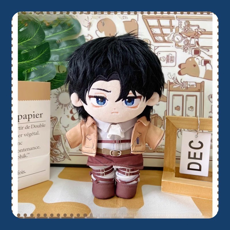 Attack on Titan Levi Ackerman Plush Toy 20cm Cotton Doll Dress Up Doll Gift