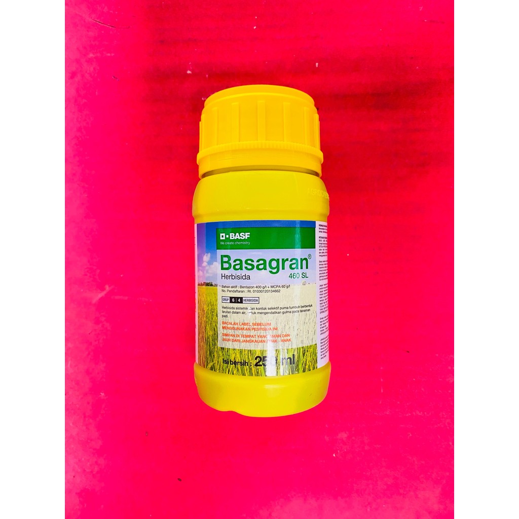 Herbisida selektif kontak  pengendali teki tekian pada padi BASAGRAN 460SL isi 250ML dari BASF