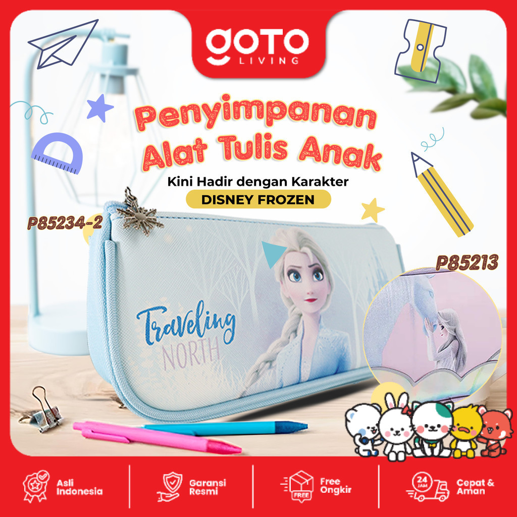 

Goto Unito X Disney Tempat Kotak Pensil Pulpen Alat Tulis Anak Sekolah