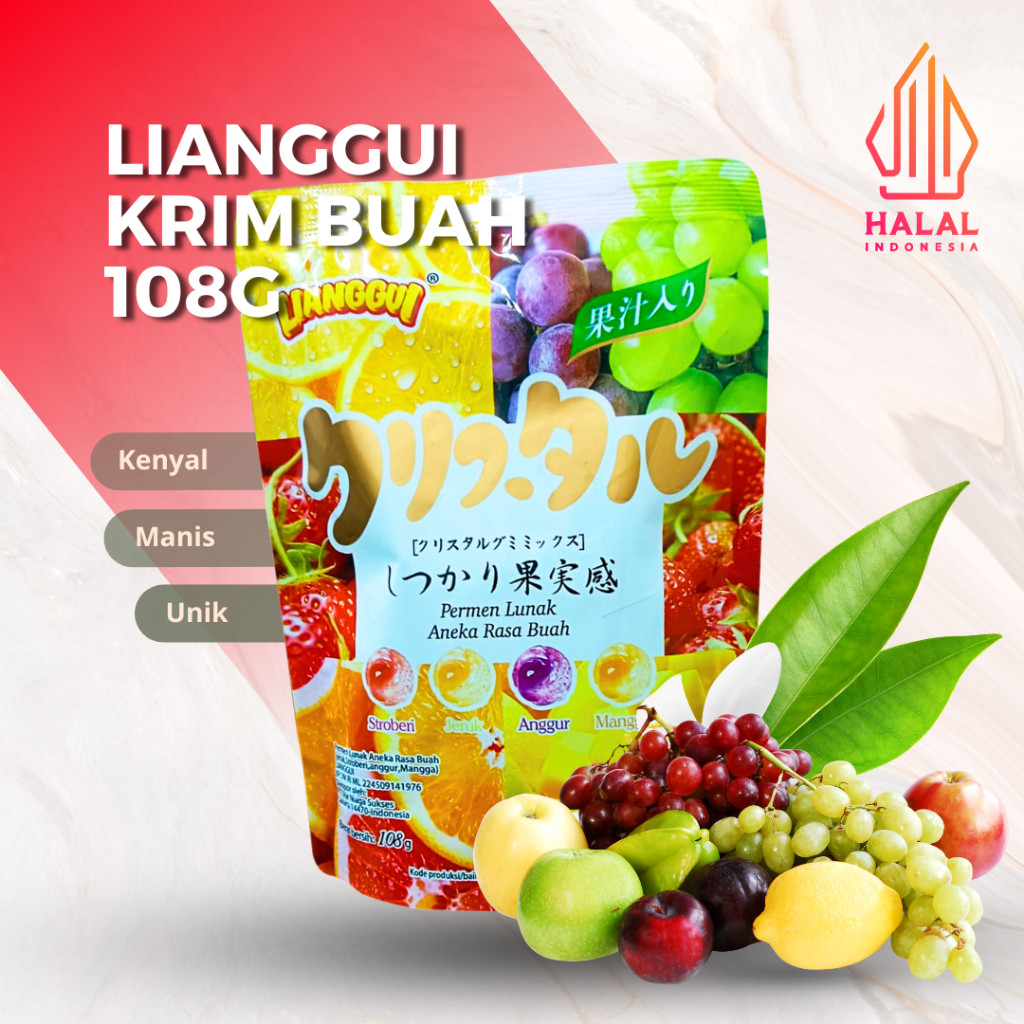 

[GROSIR] LIANGGUI PERMEN LUNAK KRIM ANEKA RASA BUAH 108 GRAM