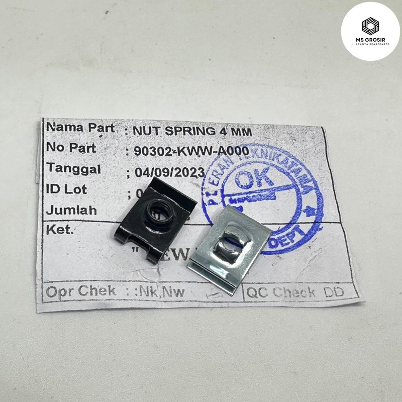 KLIP PLAT BAUT SKRUP M4 TEBAL ORIGINAL CLIP BODY HONDA