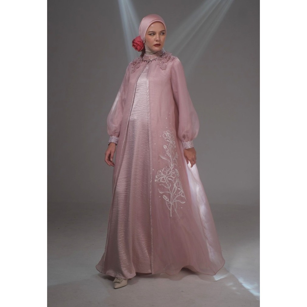 Shafira - Willa Dress - Pink | Gamis Panjang Muslim Wanita - S
