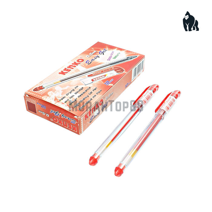 

PER LUSIN Pulpen Easy Gel Kenko 0.5 mm Ballpoint Lancip Bolpen Pena - Biru