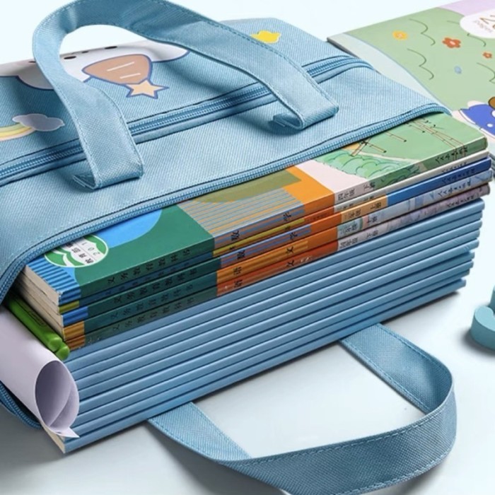 

tas jinjing anak lucu tas map A4 kertas buku cute organizer bag - Purple Map