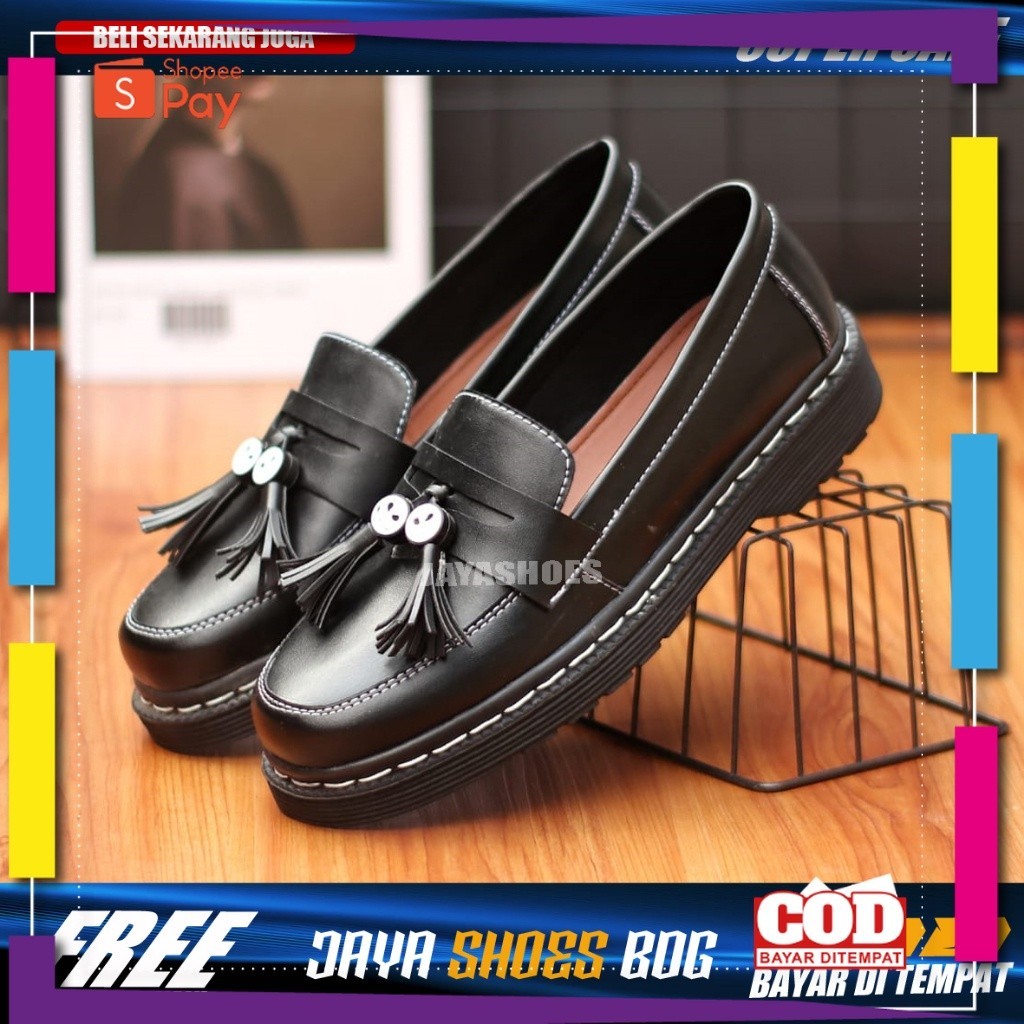 UKURAN SIZE 37 38 39 40 41 42 43 44 45 / NIGHTMARE BLACK Sepatu Docmart Pria Nightmare Loafers Panto