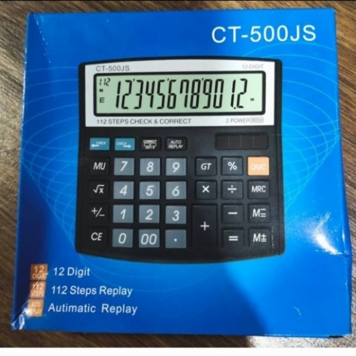 

CALCULATOR 12 DIGIT CT 500 JS CHECK CORRECT - Kalkulator Meja CT 500JS