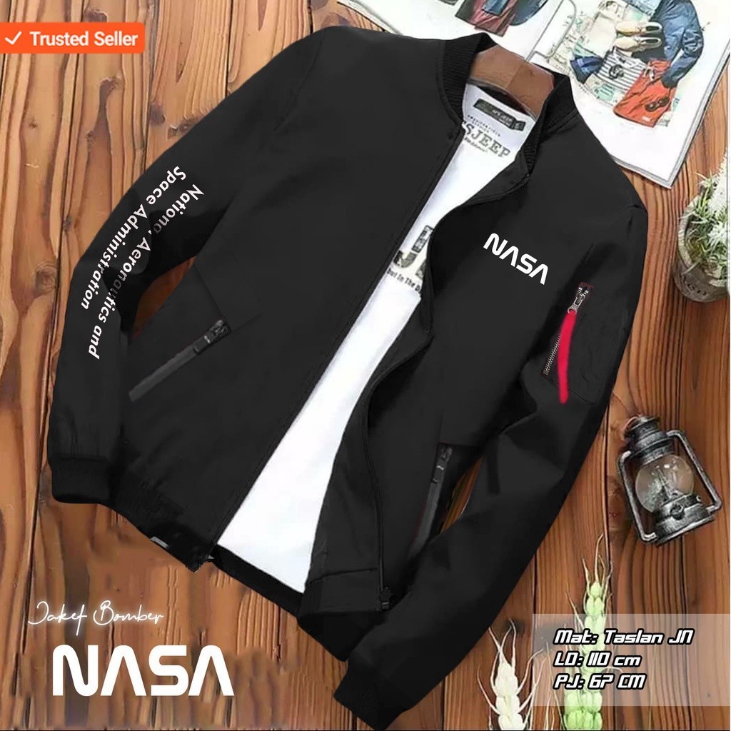JAKET BOMBER NASA / JAKET BOMBER / BOMBER BORDIR / JAKET MOTOR / JAKET BISA COD / JAKET PARASUT