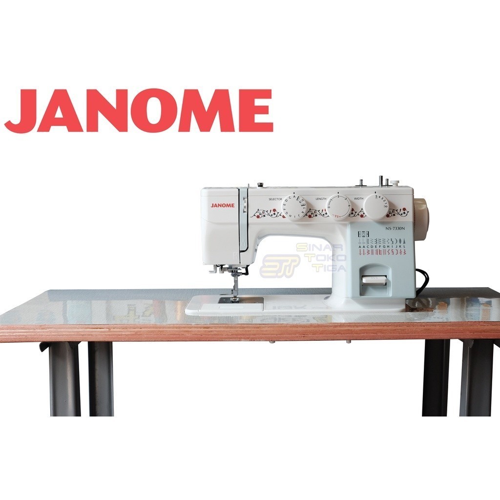 FREE MEJA - JANOME NS 7330 N MESIN JAHIT SEMI PORTABLE BODI FULL BESI NS 7330N NS7330N