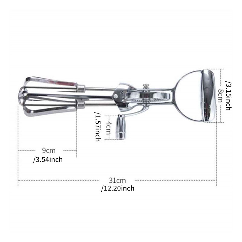 Stainless Steel Manual Egg Beater Balloon Wire Whisk Mixer Kitchen Baking Utensil Milk Cream Butter 