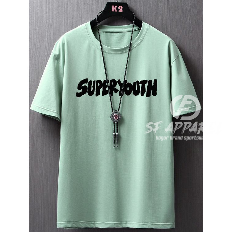 T-shirt Disrto Warna Mint l Kaos Distro Motif Simpel l Kaos Pria Wanita Warna Mint Bahan Katun