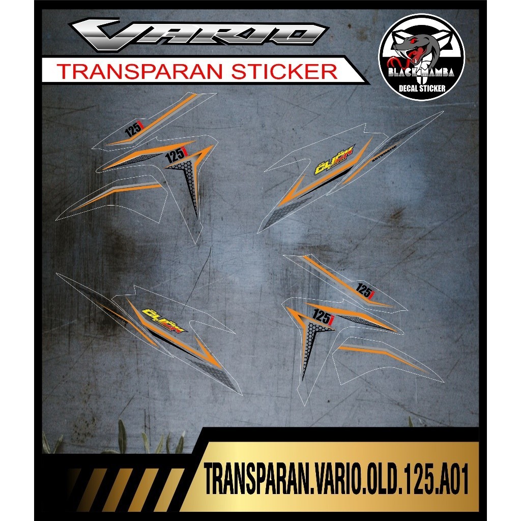 STRIPING TRANSPARAN VARIO OLD 125  VARIASI TRANSPARAN VARIO OLD 125 CODE A01