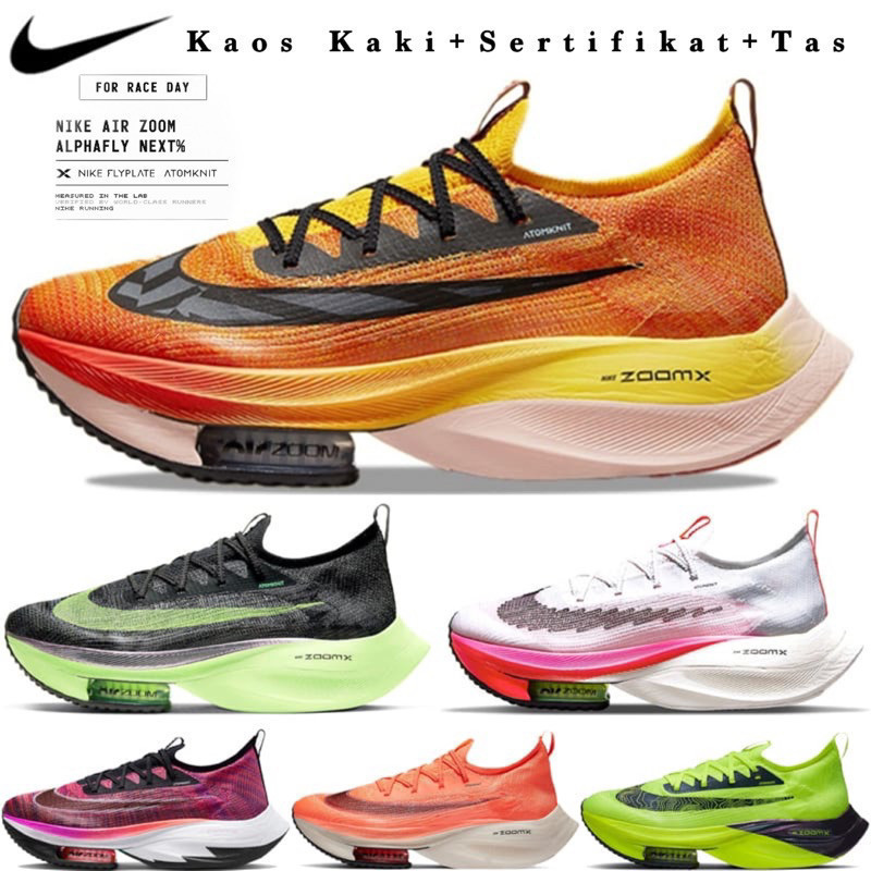 RUNNING AIR ZOOM ALPHAFLY NEXT %  WATERMELON BLUE WHITE BLACK GREEN KENYA RED TERLARIS KEREN 