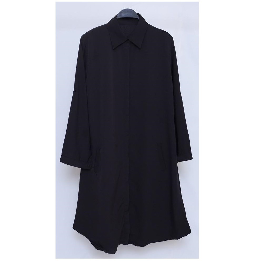 KT1-1913 longtunik kemeja putih - allsize fit to BIG L - LD 102cm P 105cm - matt highsofie - 125rb/ 