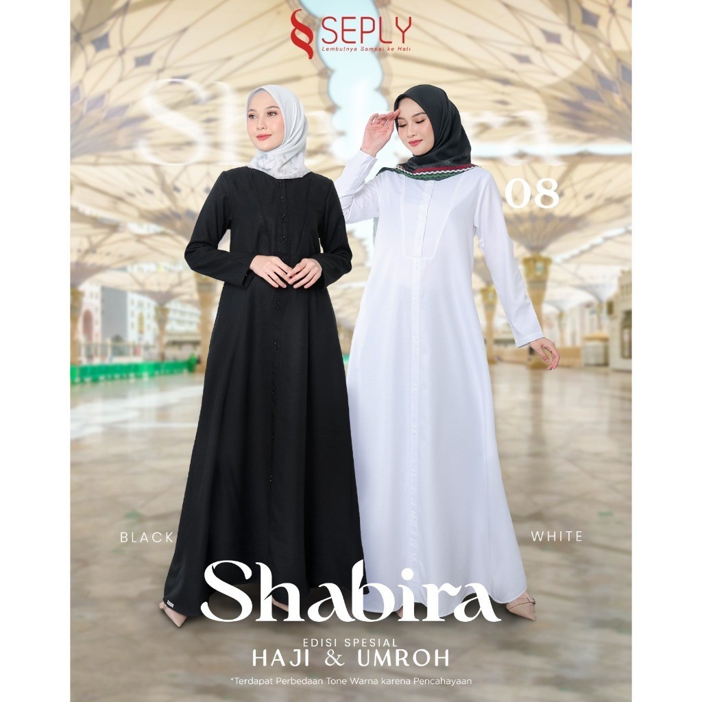 Shabira 08 Gamis Seply Gamis Hitam Gamis Putih Gamis Umroh Gamis Haji