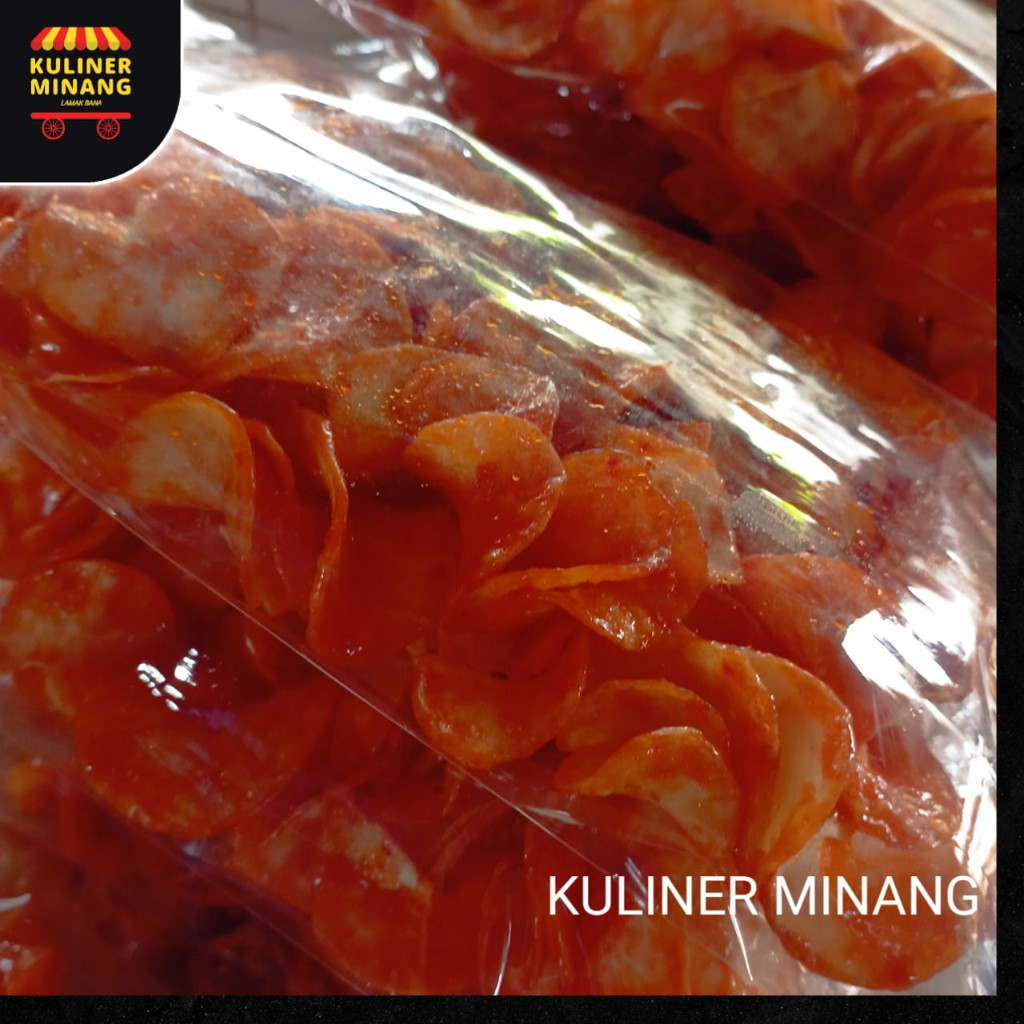 

Kuliner Minang Kripik Sanjai Ubi balado Pedas Oleh Oleh Cemilan Makanan Khas Padang Jajanan Snack