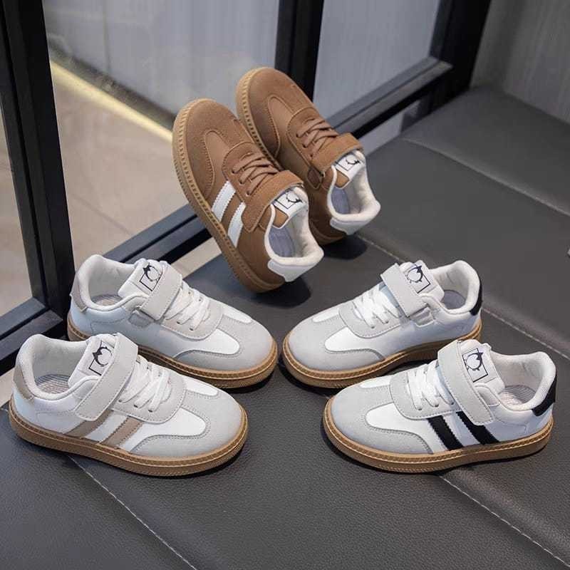 Sepatu Sneaker Slip On Anak Laki Cowok Sneakers Olahraga Casual Korean Import 26-37