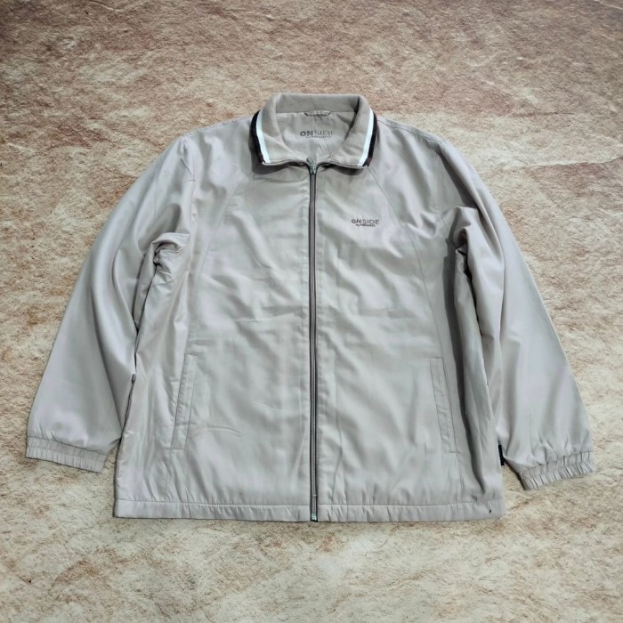 Jaket casual pria ON SIDE BY PERSONS cream size XL casual murah bagus
