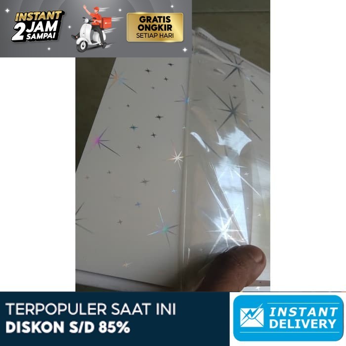 Plafon rumah bahan plastik Plafon Pvc Bintang | Pvc Glossy