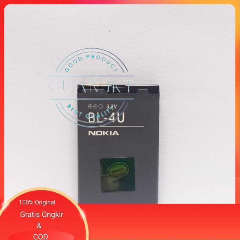 Original BATRE BATERAI NOKIA 206 210 300 301 305 500 3120 6600s 6216 6600 5530 E75  BL4U BL 4U ORIGI