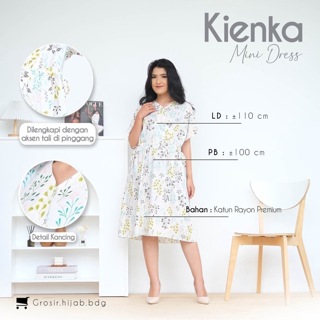 Khifa.wear - Kiena Mini Dress Daster Remaja kekinian 2022 Dress terbaru murah