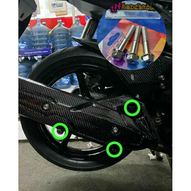 Baut knalpot baut arm ke kenalpot vario 125 vario 150 pcx 150 pcx 160 nmax aerox stainlesss 2kunci o