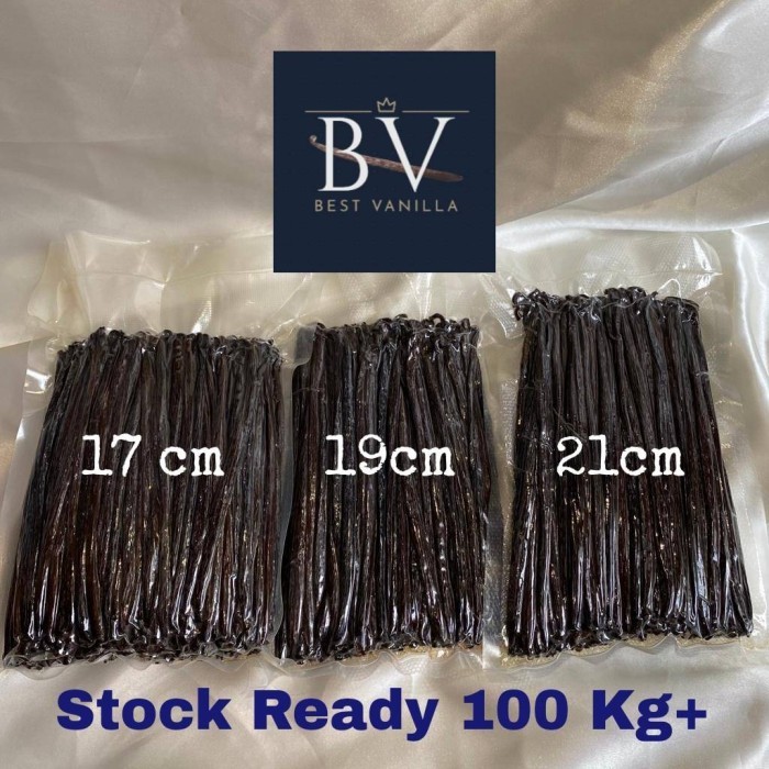 

Vanilla Beans Planifolia GRADE A Gourmet (Biji Vanila 100% ORGANIK) - 25 Gram, 14-15 Cm