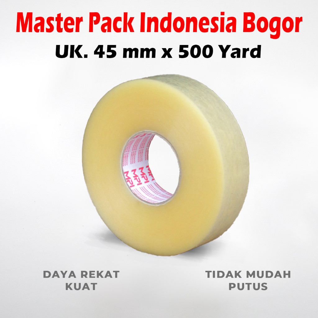 

Lakban Bening JUMBO MPI 45 mm x 500 yard / Lakban Packing - Master Pack Indonesia Bandung