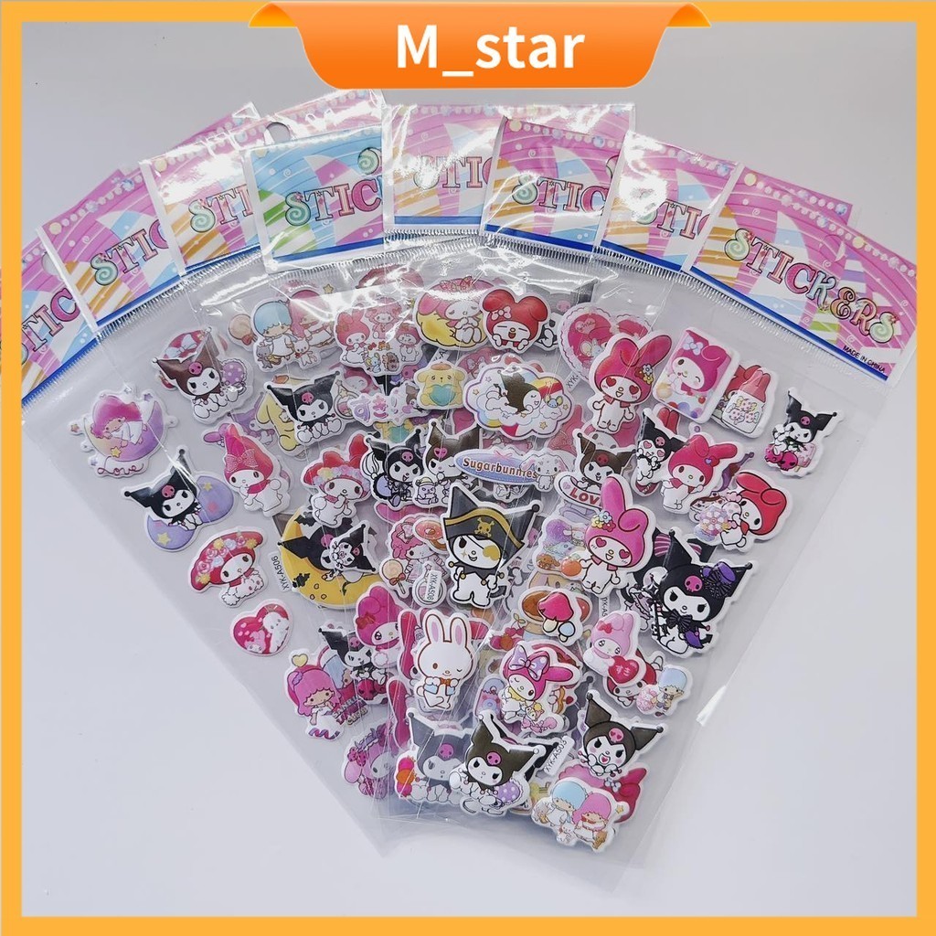 

Stiker Timbul Sanrio / Stiker Karakter Saneio Lucu / Stiker Mainan Anak Tempel 3D Lucu