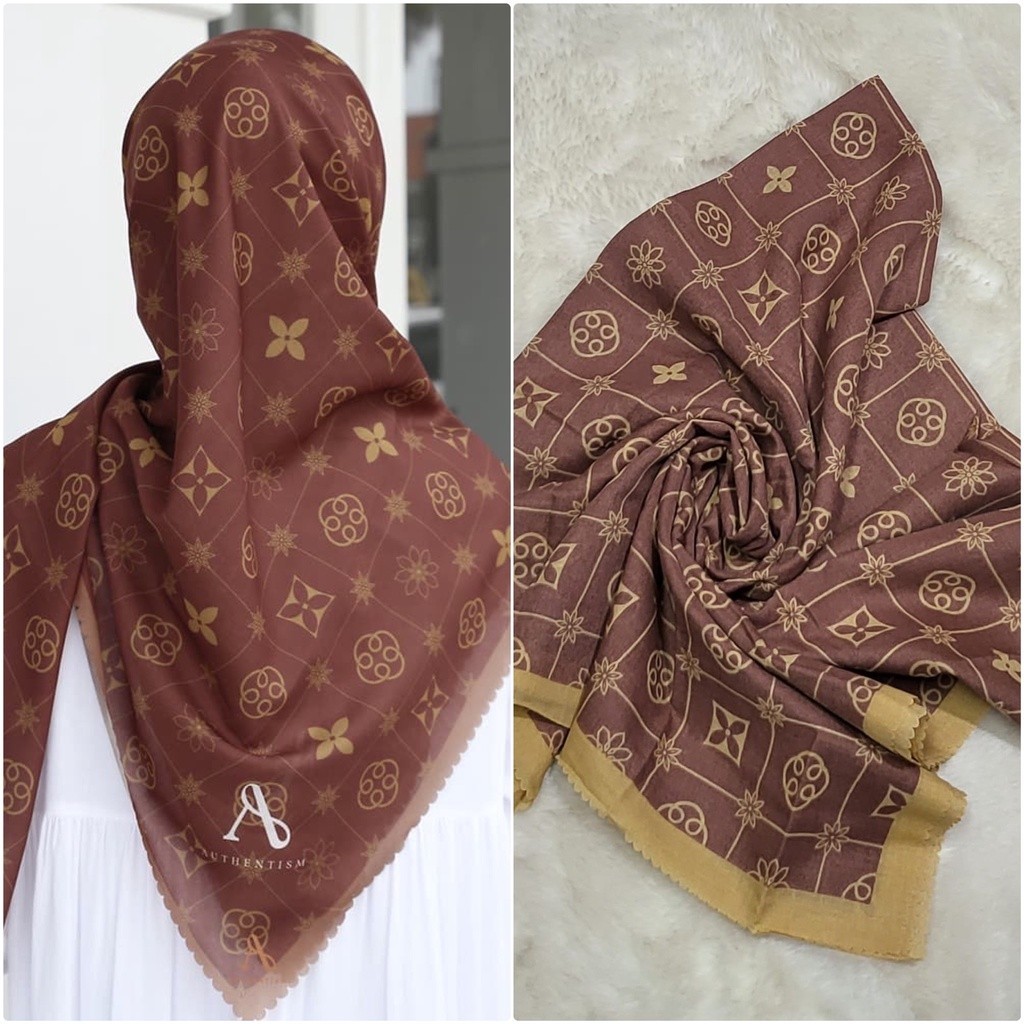 Voal Motif Premium / Hijab Segi Empat Voal Motif Premium Lasercut / Jilbab Voal Motif Premium Laser 