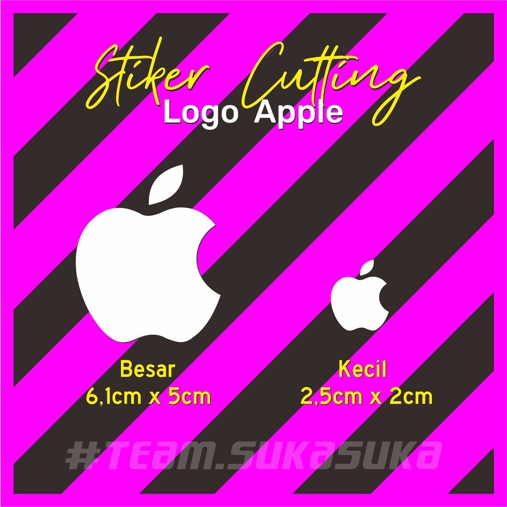 Stiker Logo Iphone Apple Variasi HP, Tablet, Laptop, Kaca Cutting Sticker Keren Reflektif Cahaya