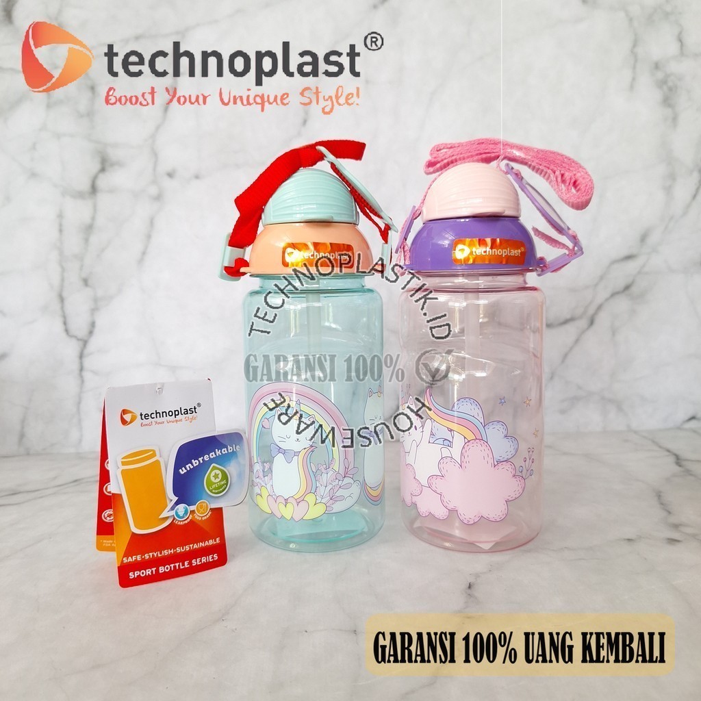 TECHNOPLAST Botol Minum Howdy Cat Bottle Sport 560Ml | Botol Air Minum + Tali Cat
