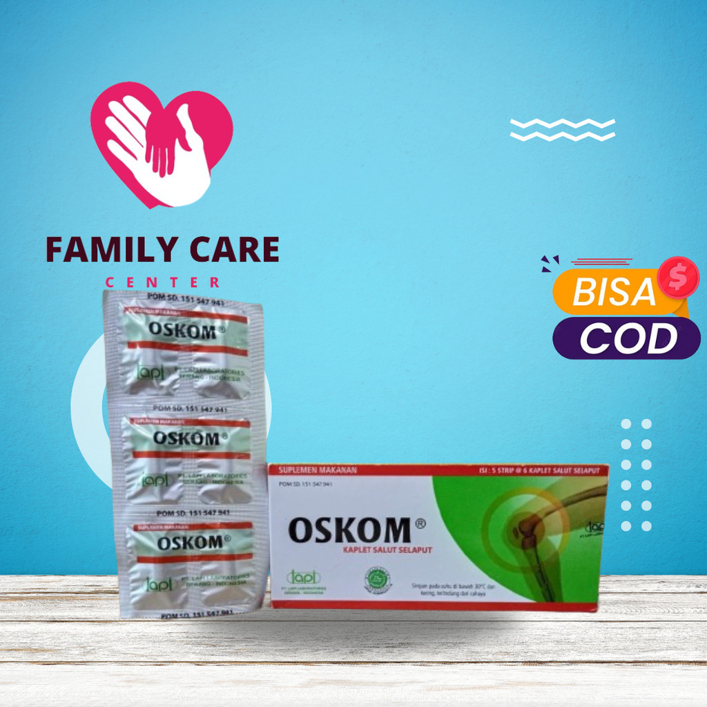 Oskom 1 Strip 6 Kaplet / Suplemen Sendi Oscom / Oskon / Oscon / Ozkom -familycare
