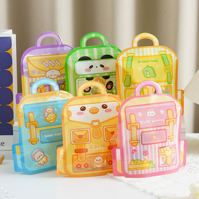 

PLASTIK ZIPLOCK STANDING POUCH KEMASAN CANDY COOKIES PERMEN DINOSAURUS ASTRONOT BEAR CUTE ORGANIZER MULTI FUNGSI