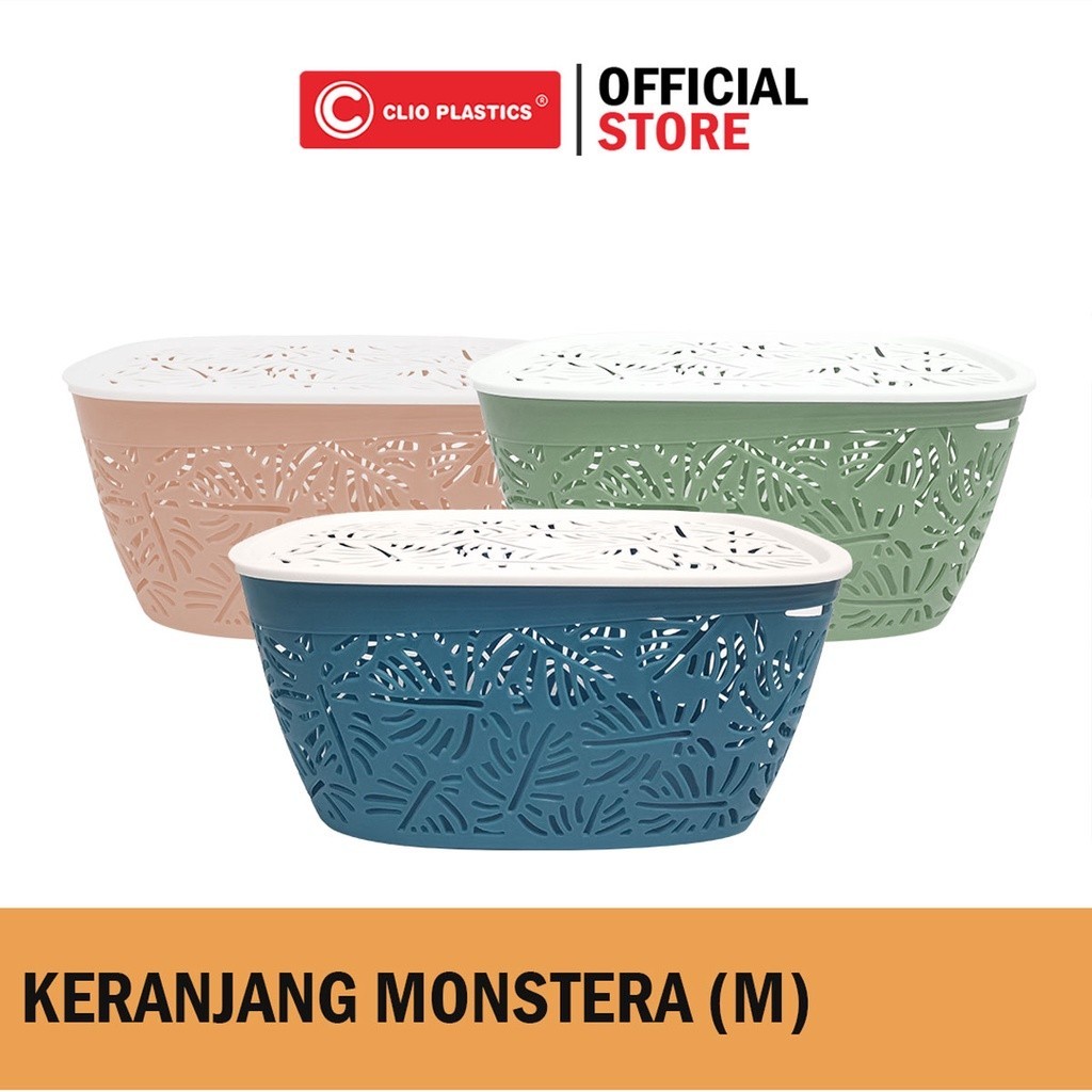 CLIO LIMITED EDITION KERANJANG HAMPERS Serbaguna Monstera M - Keranjang Serbaguna Plastik / Box Plas