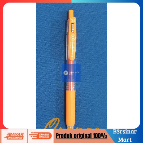 

[[KUALITAS TERBAIK]] Pulpen Gel Zebra SARASA CLIP 0.5mm ( per Pcs ) Orange COD