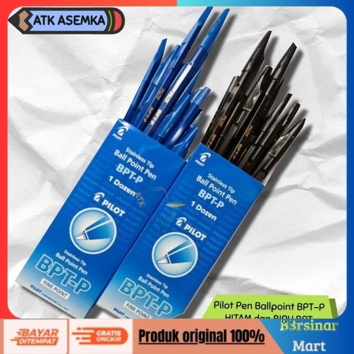 

[[KUALITAS TERBAIK]] Pilot Pen Ballpoint BPTP / Pulpen Pilot BPTP HITAM / BIRU BPT Biru COD