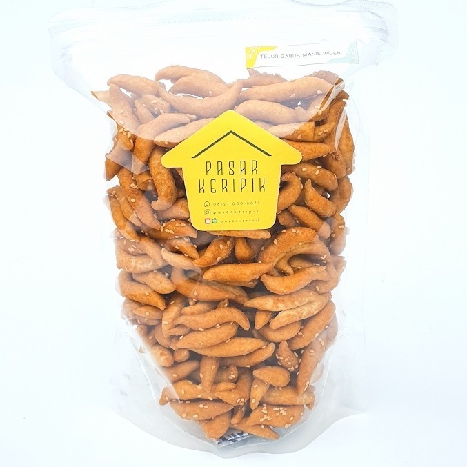 

PROMO/JAJAN PASAR/ Pasar Keripik Telur Gabus Manis Wijen size Besar 475g