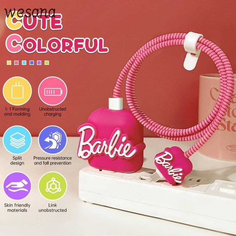 1 Set Pelindung Kabel Charger Oppo 33W Strawberry Bear Casing Pelindung Kabel Data / Pelindung Charg