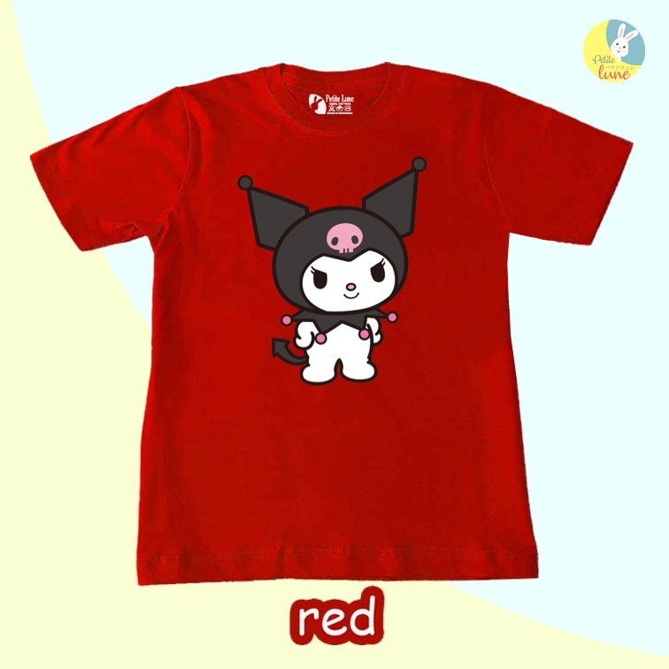 [MMW] INSTANT COD PREMIUM Kaos Anak Kuromi BERDIRI Lucu Pink Fanta Cewek Perempuan Lengan Pendek Ker