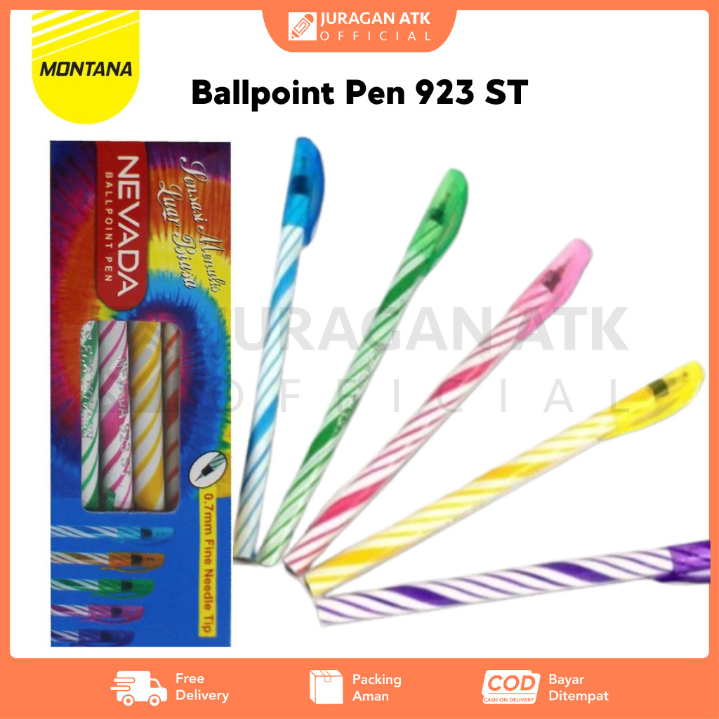 

Ballpoint Nevada 923 ST 0.7mm Pen Nevada 923 ST (1Pack Isi 12pcs)