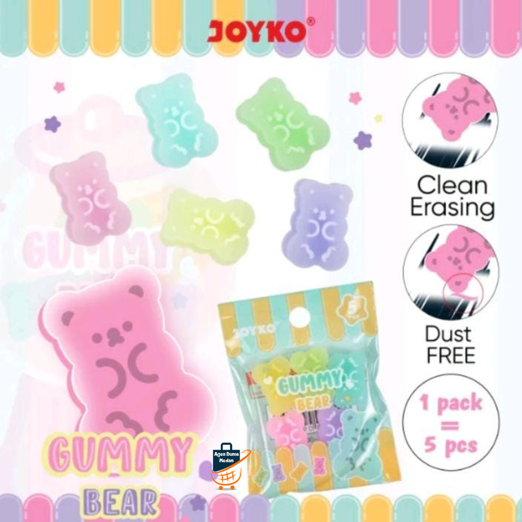 

Penghapus Eraser Joyko ERT-136 Gummy Bear (5PC)