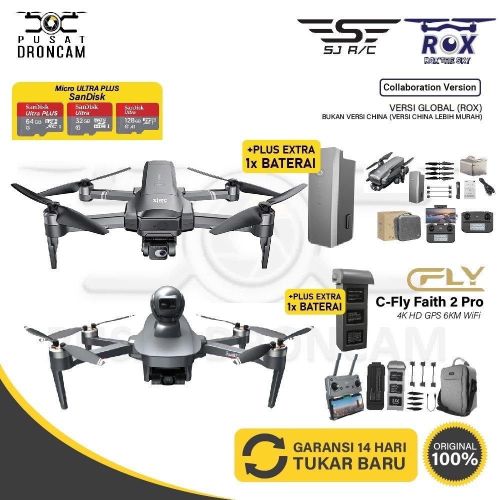 FLASH SALE Drone C-Fly Cfly Faith 2 PRO 4K / SJRC F22S PRO 4K / SJRC F11S PRO 4K / SJRC F11 PRO 4K