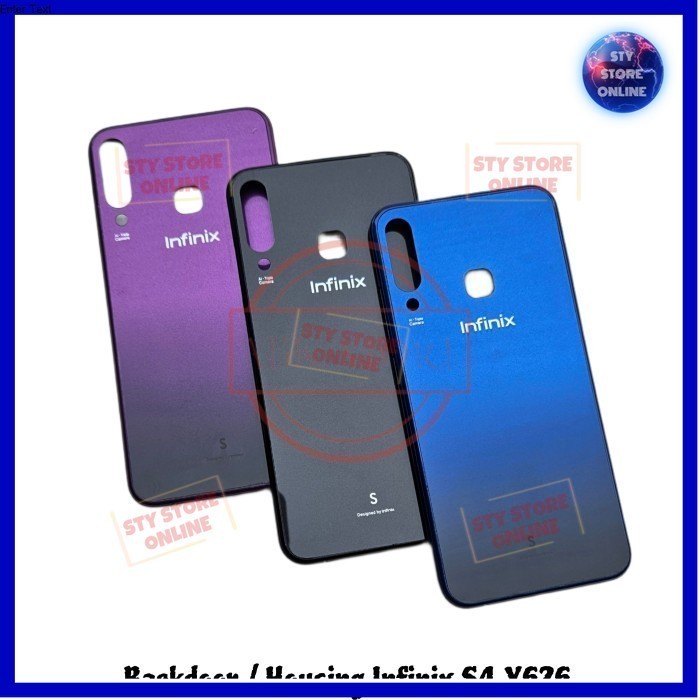 TUTUP BELAKANG BACKDOOR BACKCOVER BACK CASING HOUSING INFINIX S4 - Hitam