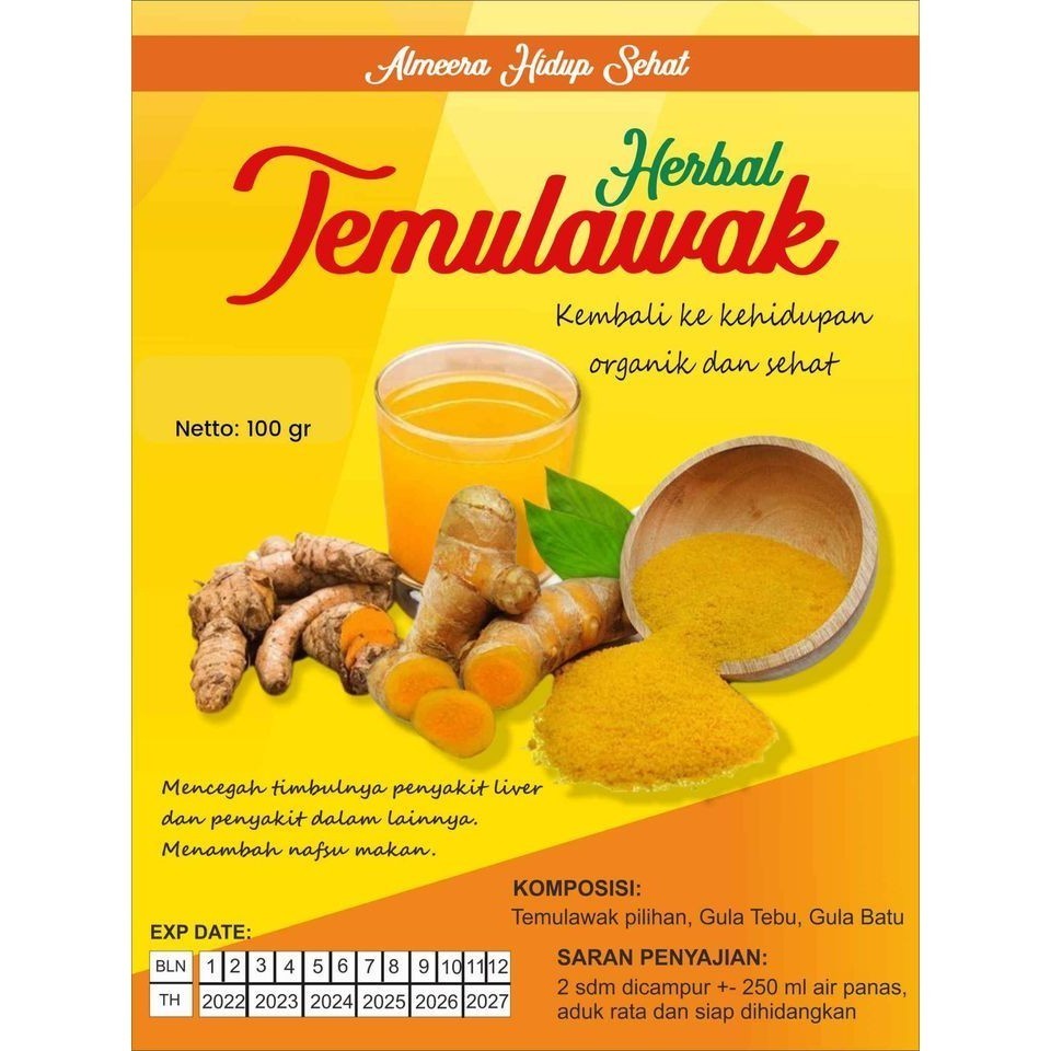 

( FMD48 ) Temulawak bubuk 100gram / 250gram