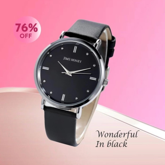 ✨LARIS✨ -Jims Honey-Jam Tangan Wanita Kode 8123-Jam tangan Best Seller - Hitam