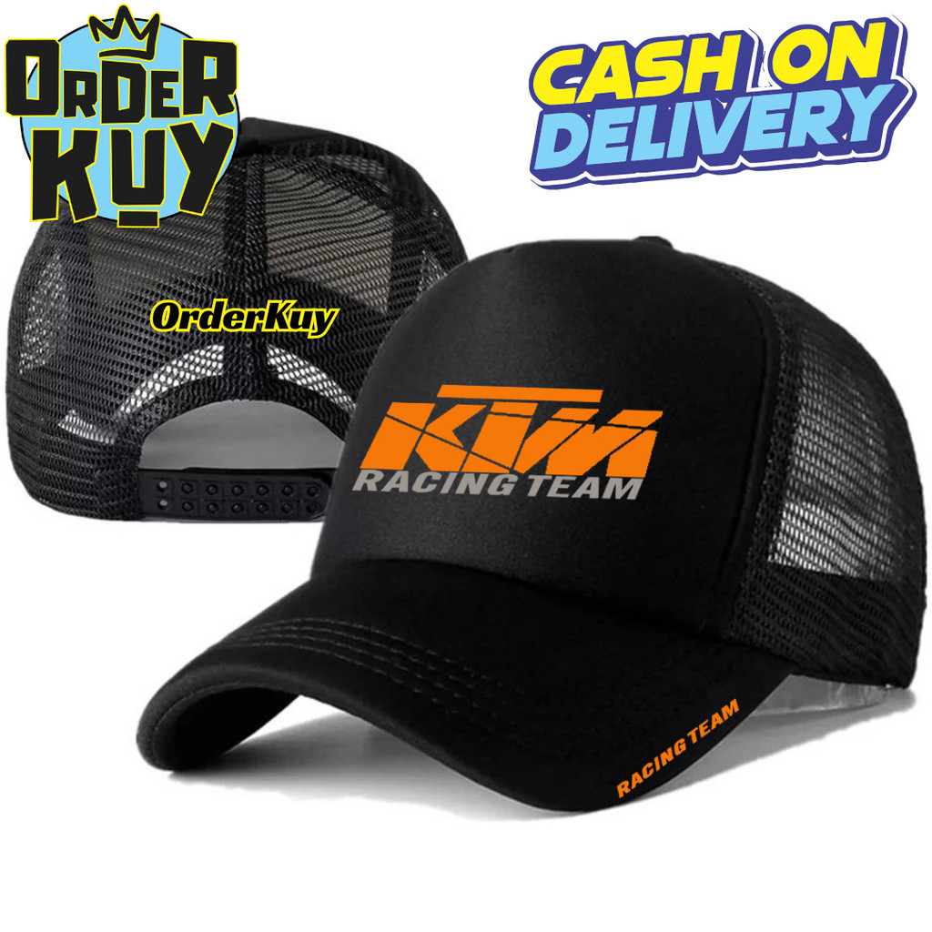 OrderKuy Topi Trucker KTM RACING - Topi Distro KTM RACING Logo - Topi KTM RACING Premium - Topi Pria