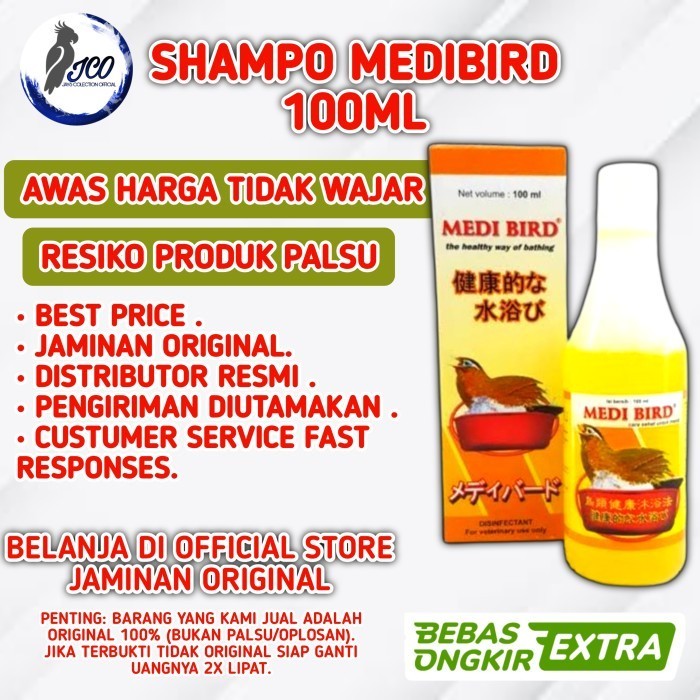 SHAMPO BURUNG MEDIBIRD 100ML SAMPO BURUNG ANTI KUTU TUNGAU MEDIBIRD